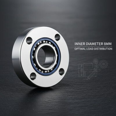Inner Diameter 8mm Flange Mounted Bearing Engineered for Precise Fit and Optimal Load Distribution in Mechanical Systems