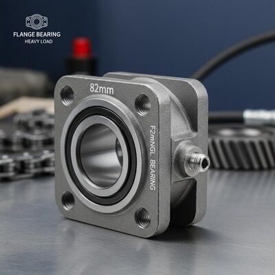 82mm Flange Bearing Featuring Pre-lubricated Grease Fitting Varies by Size and Material Suitable for Heavy Load Equipment