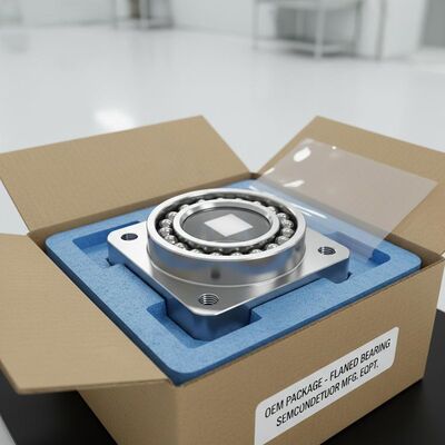 Oem Package Flanged Mounted Bearing Precision Engineered Suitable Semiconductor Manufacturing Equipment