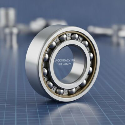 Accuracy Level P0 Single Row Angular Contact Bearing Unit Outer Diameter 28 Mm Ensuring Operation in Mechanical Equipment