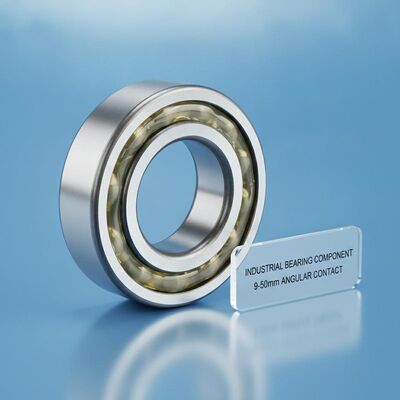 Width 9mm to 50mm Single Row Angular Contact Bearing Component Featuring Grease or Oil Lubrication Suitable for Machinery