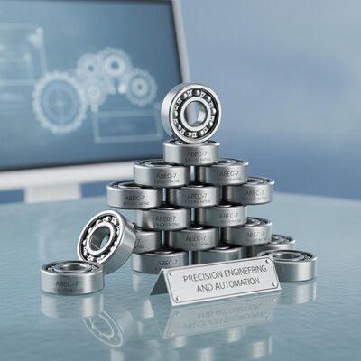 ABEC-7 Precision Miniature Ball Bearings Including 5 N Load Rating Manufactured for Precision Engineering and Automation