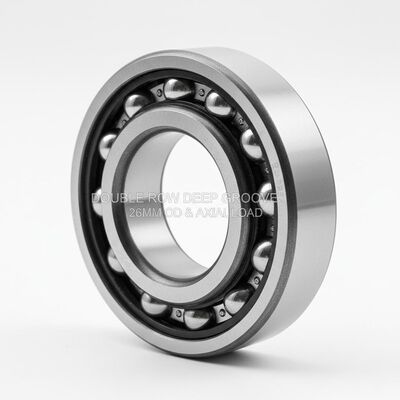 26 Mm Outer Diameter Double Row Deep Groove Ball Bearings Providing Radial and Axial Load Capability for Electric Motors
