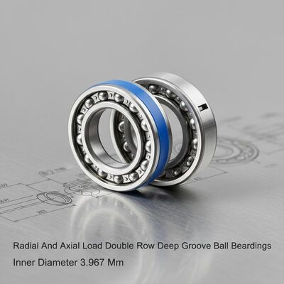 Radial And Axial Load Double Row Deep Groove Ball Bearings Inner Diameter 3.967 Mm in Open Sealed Shielded Sealing Types