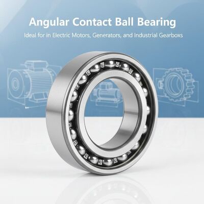 Angular Contact Single Row Angular Contact Ball Bearing Ideal for in Electric Motors Generators and Industrial Gearboxes