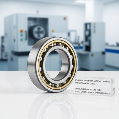 25 Degree Single Row Angular Contact Bearing Outer Diameter 42 Mm Precision Grade P0 P6 P5 P4 P2 Ideal for High Speed Rotating Equipment