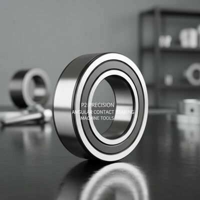 Shielded Single Row Angular Contact Bearing P2 Precision Open Sealed Dynamic Load Rating Varies By Size Suitable For Machine Tools