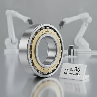 Up To 30 Speedrating Single Row Angular Contact Bearing Borediameter 10mm 200mm Cagematerial Steel Brass Polyamide Ideal For Automation Equipment
